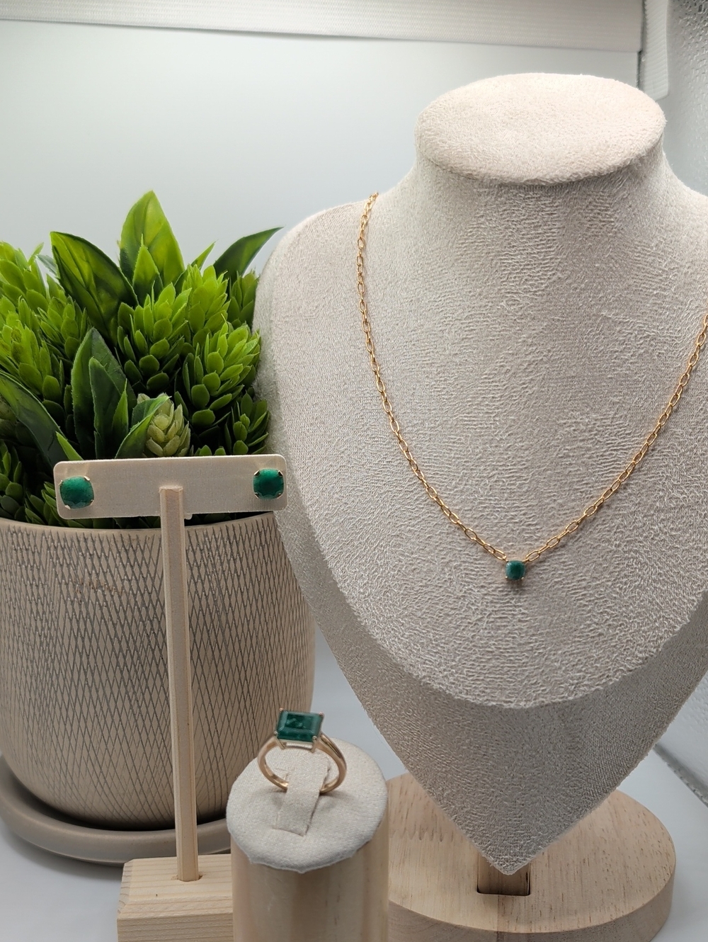 Ross Simons Emerald Set In Yellow Gold